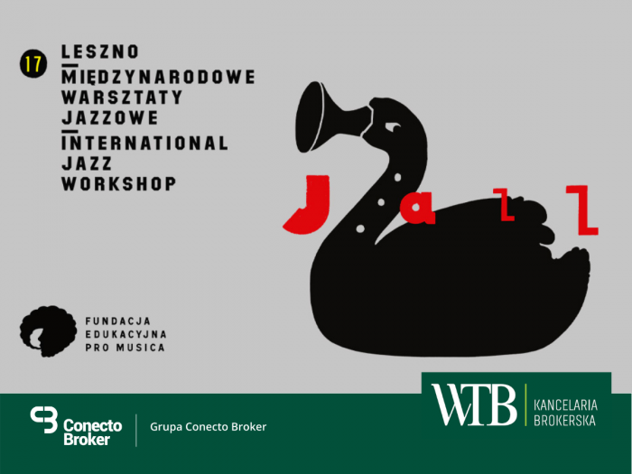 " Międzynarodowe Warsztaty Jazzowe Leszno 2021 "Partner Warsztatów - Broker Ubezpieczeniowy WTB 